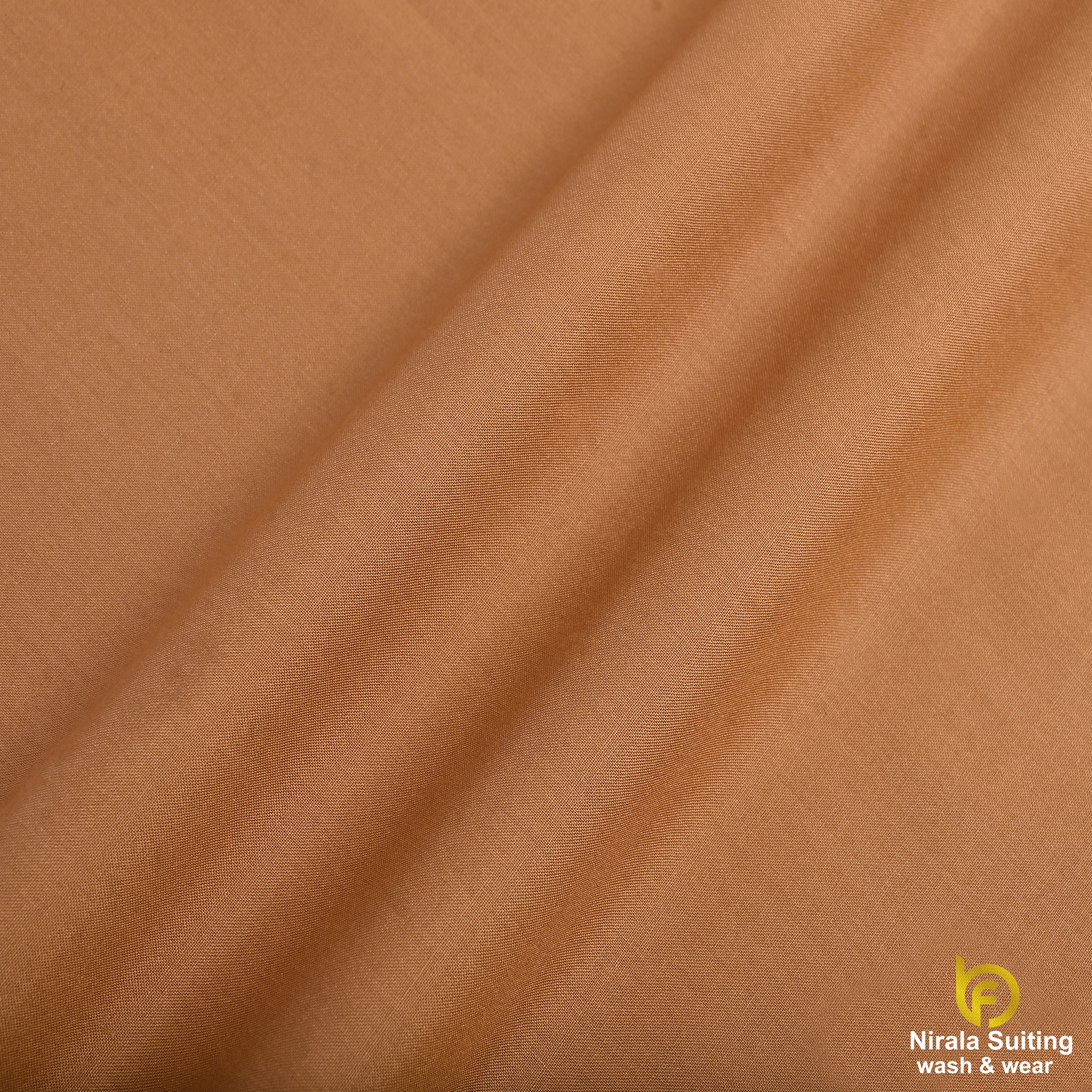 Brother Fabrics Nirala Suiting – Desert Camel | Premium Wash & Wear Fabric