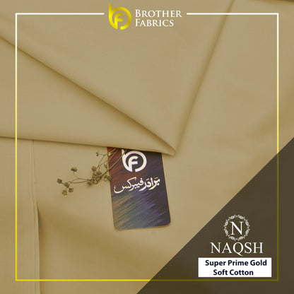 Naqsh Ivory Gold – Super Prime Gold Soft Cotton by Brother Fabrics