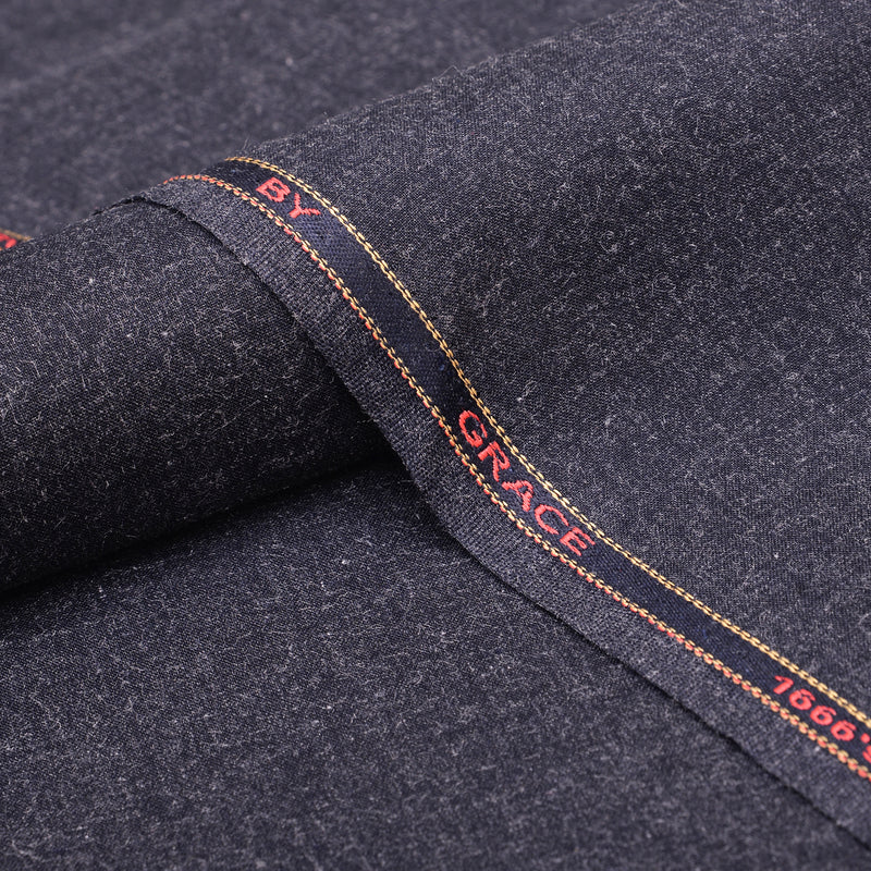 Grace Super Fine Wool Dark Grey Unstitched Men’s Suiting Fabric