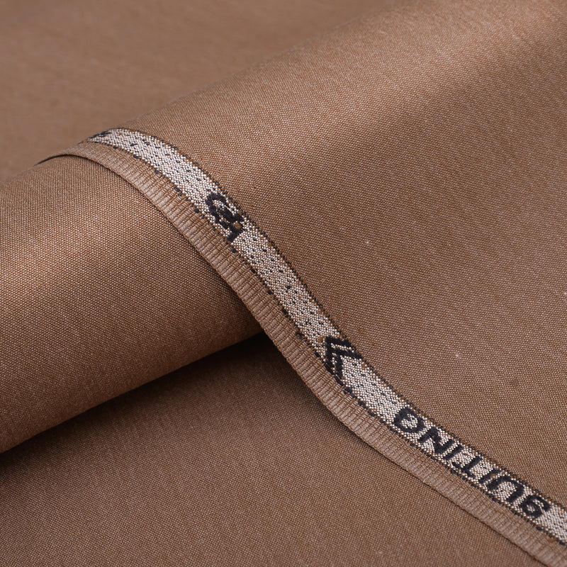 Obal Premium Rich Warm Brown Unstitched Men’s Suiting Fabric