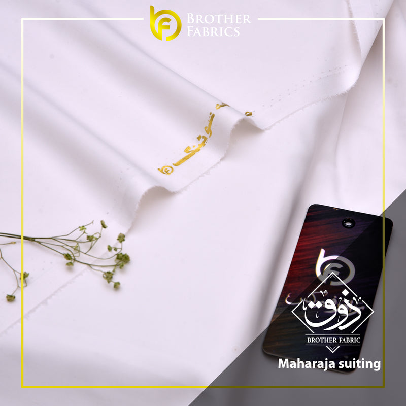 Brother Fabrics Maharaja Suiting – Royal White