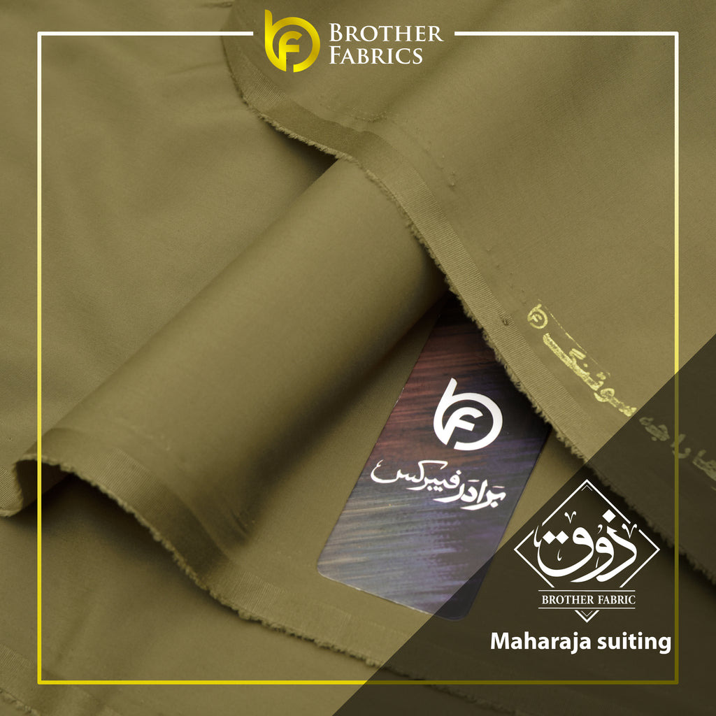 Maharaja Suiting Brother Fabrics – Olive Sage Prestige