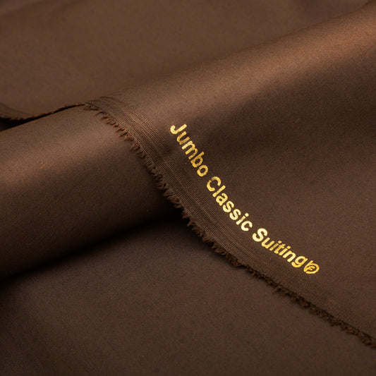 Premium Chocolate Brown Unstitched Men’s Suiting Fabric