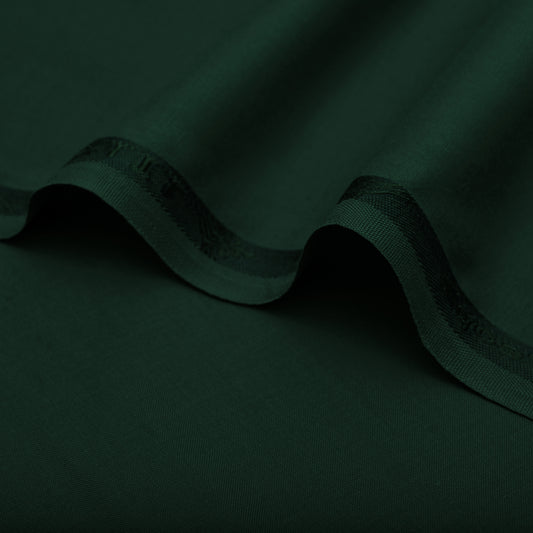 Classic Emerald Forest Green Unstitched Wash & Wear Fabric for Men’s Suits-6