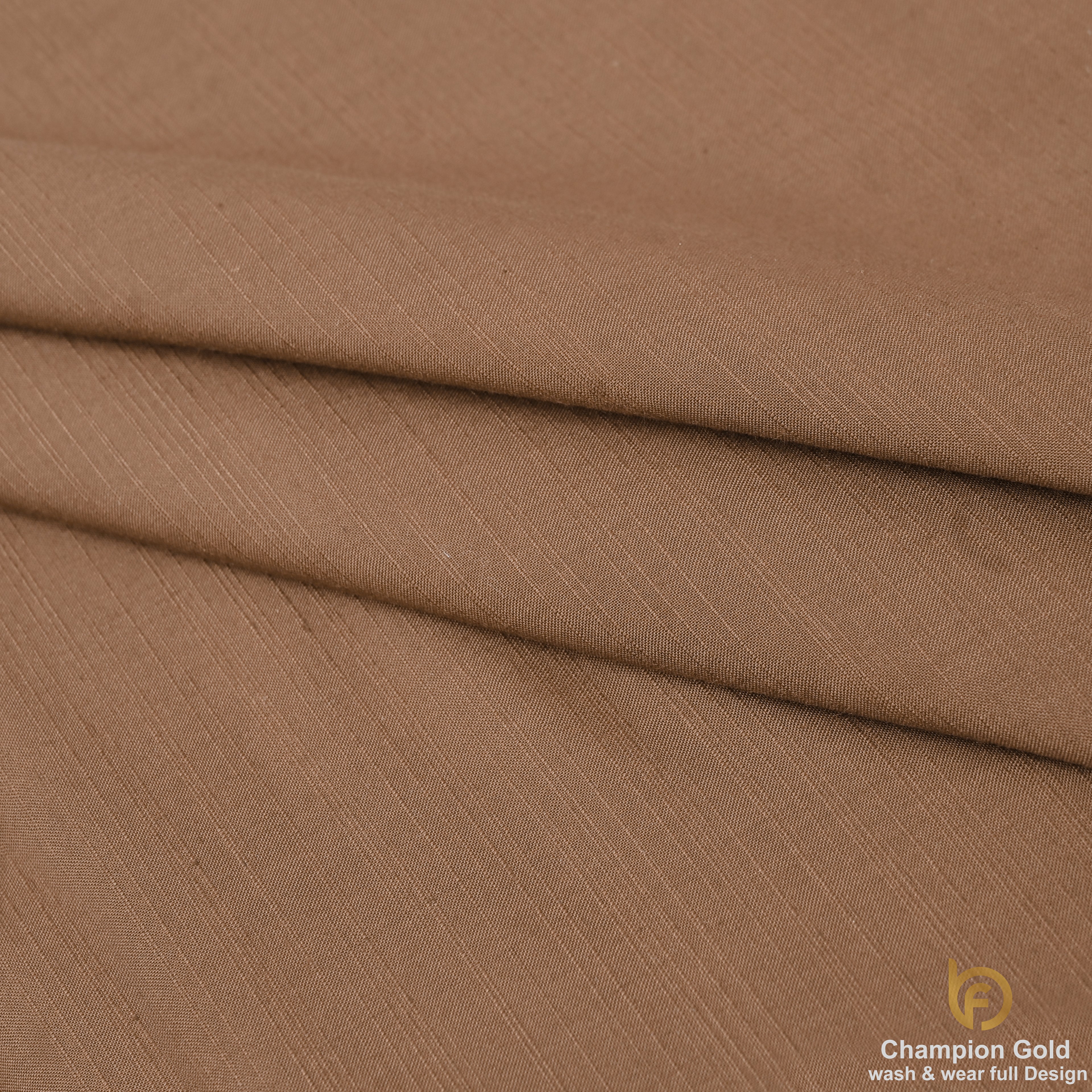 Champion Gold – Walnut Brown | Premium Wash & Wear Full Design Fabric