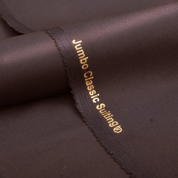 Premium Dark Espresso Unstitched Men’s Suiting Fabric