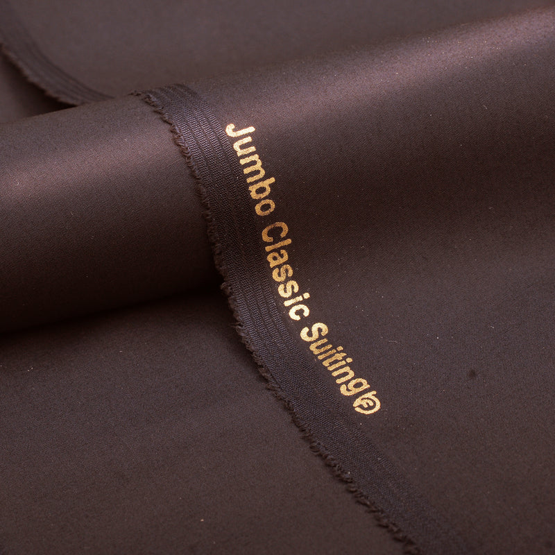 Premium Dark Espresso Unstitched Men’s Suiting Fabric