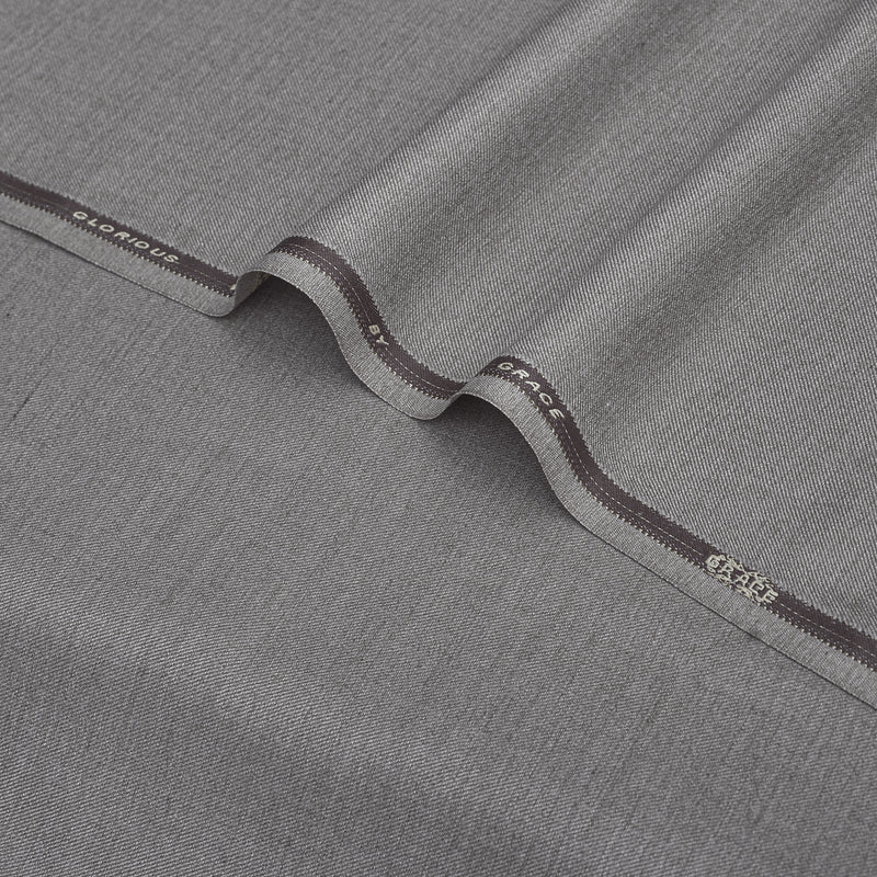Brother Fabrics Glorious Wool Premium Medium Grey Unstitched Men’s Suiting Fabric