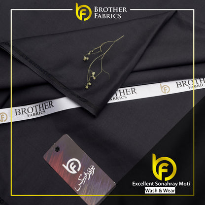 Brother Fabrics Excellent Sonahray Moti – Classic Black Wash & Wear Fabric