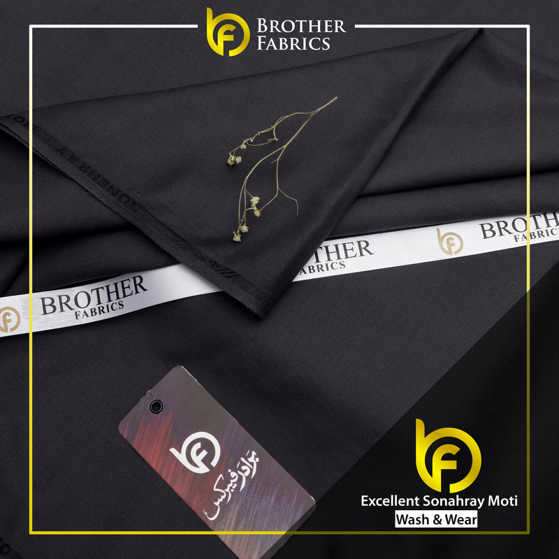 Brother Fabrics Excellent Sonahray Moti – Classic Black Wash & Wear Fabric