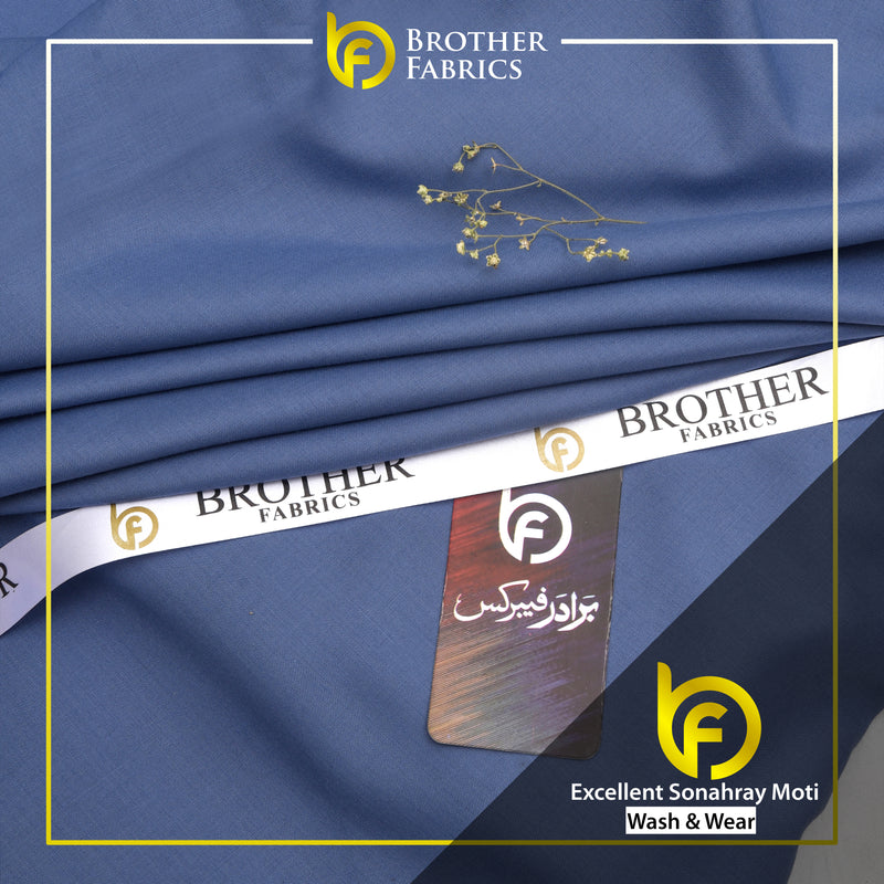 Brother Fabrics Excellent Sonahray Moti – Denim Blue Wash & Wear Fabric