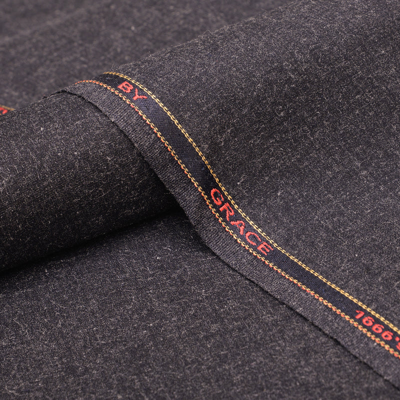 Grace Super Fine Wool Dark Charcoal Unstitched Men’s Suiting Fabric