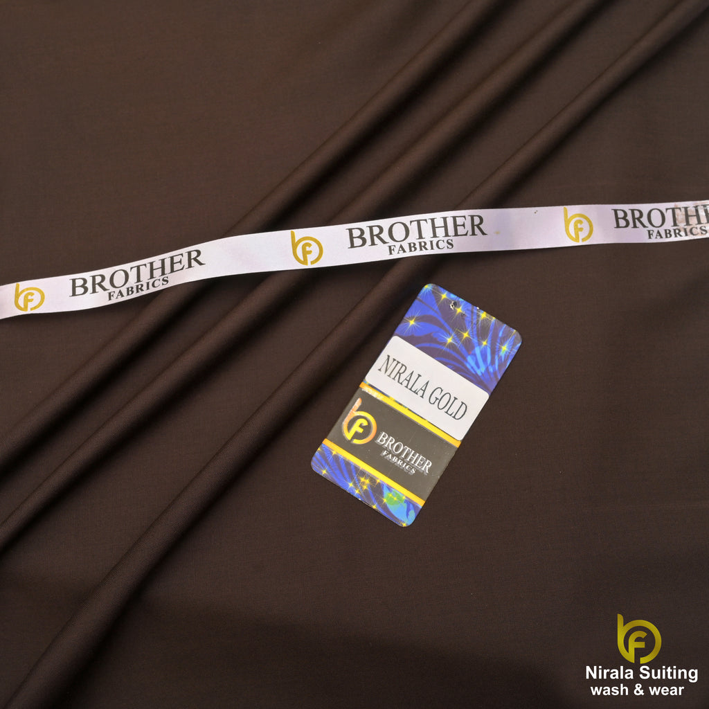 Brother Fabrics Nirala Gold – Imperial Mocha | Premium Wash & Wear Fabric