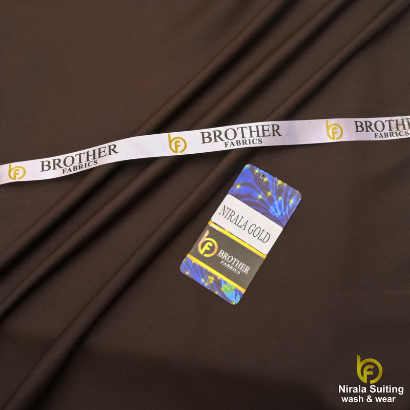 Brother Fabrics Nirala Gold – Imperial Mocha | Premium Wash & Wear Fabric