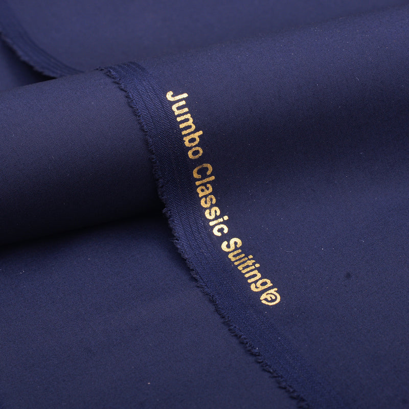 Premium Deep Navy Blue Unstitched Men’s Suiting Fabric