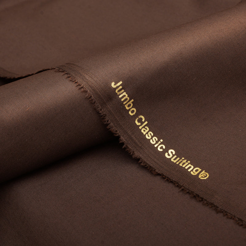Premium Mahogany Brown Unstitched Men’s Suiting Fabric