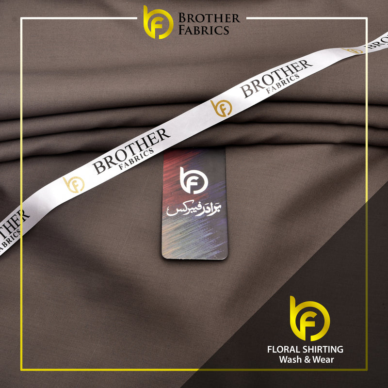 Brother Fabrics Floral Shirting Wash & Wear – Coffee Brown