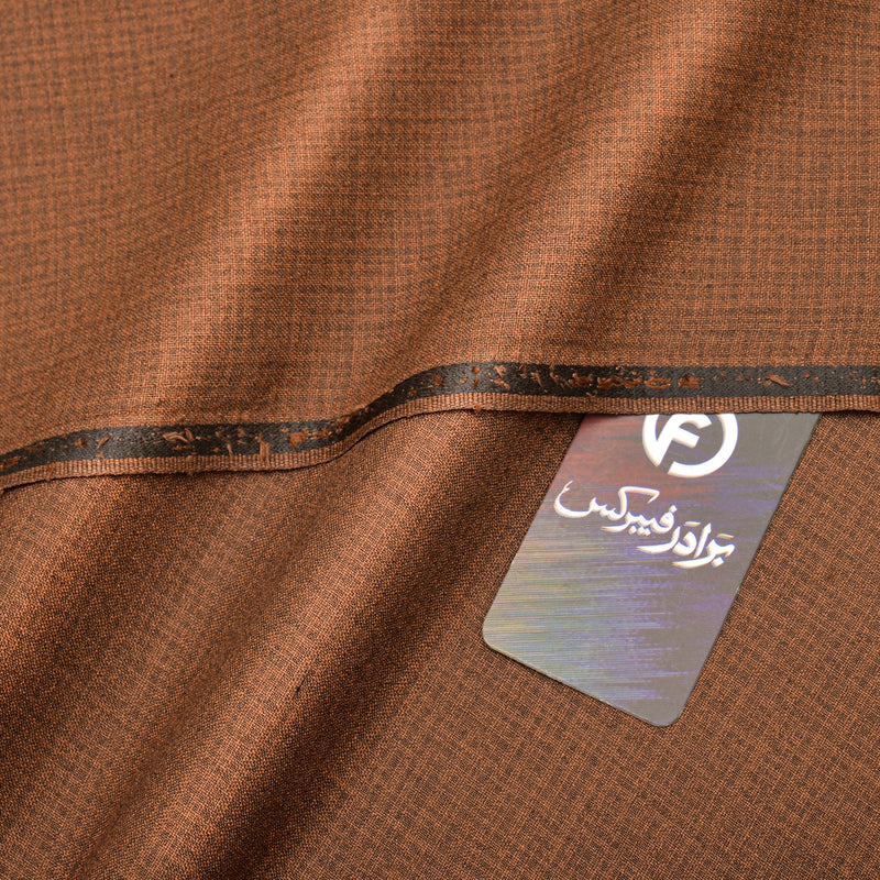 Premium Rich Cognac Brown Unstitched Men’s Suiting Fabric