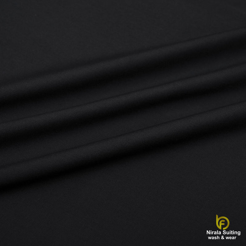 Brother Fabrics Nirala Gold – Midnight Black | Premium Wash & Wear Fabric