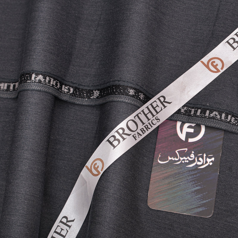 Premium Dark Charcoal Grey Unstitched Men’s Suiting Fabric