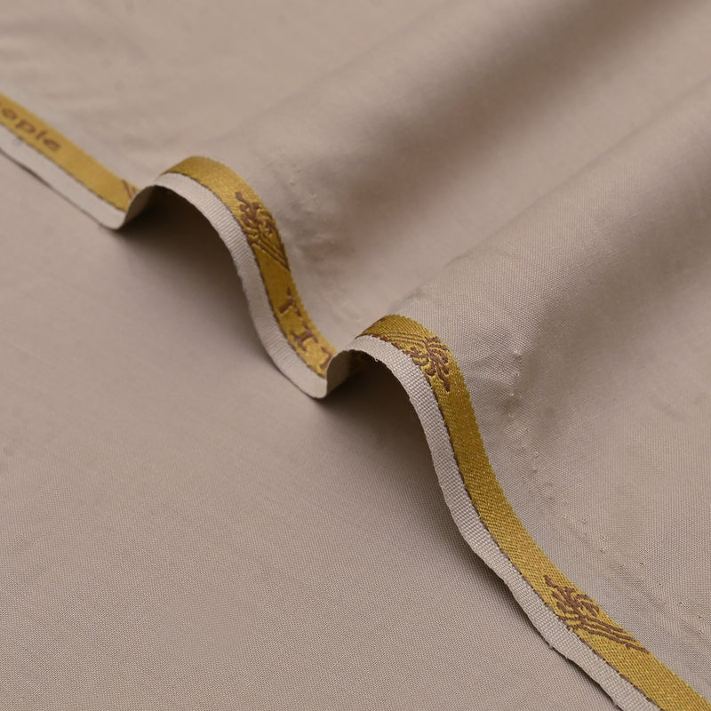 Classic Taupe Greige Unstitched Wash & Wear Fabric for Men’s Suits-4