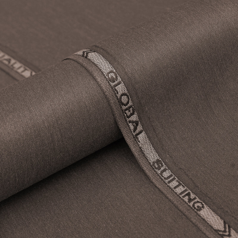 Premium Dark Taupe Brown Unstitched Men’s Suiting Fabric