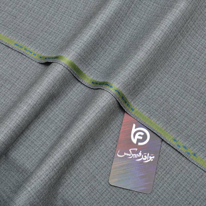 Premium Textured Light Grey Unstitched Men’s Suiting Fabric
