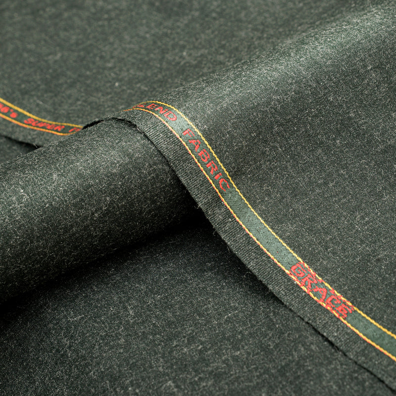 Grace Super Fine Wool Forest Green Unstitched Men’s Suiting Fabric