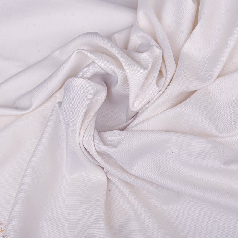 Twister Wool Premium Pure White Unstitched Men’s Suiting Fabric