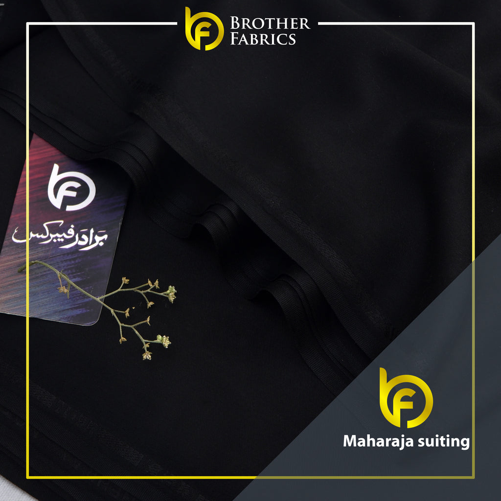 Aqua Black Premium Maharaja Suiting | Brother Fabrics