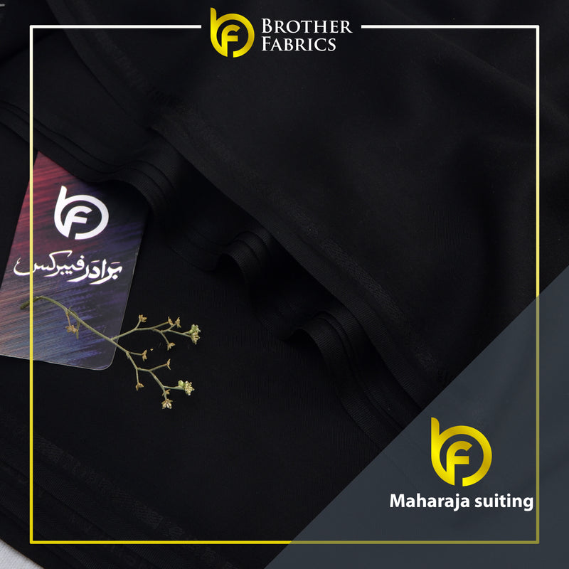Aqua Black Premium Maharaja Suiting | Brother Fabrics