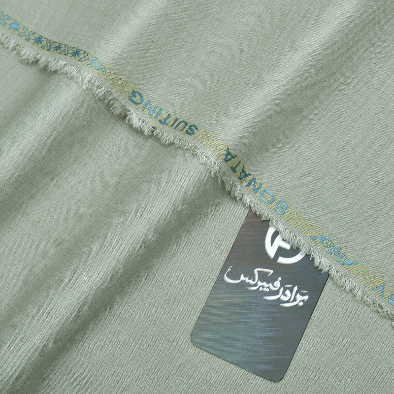 Sonata Premium Textured Sage Green Unstitched Men’s Suiting Fabric