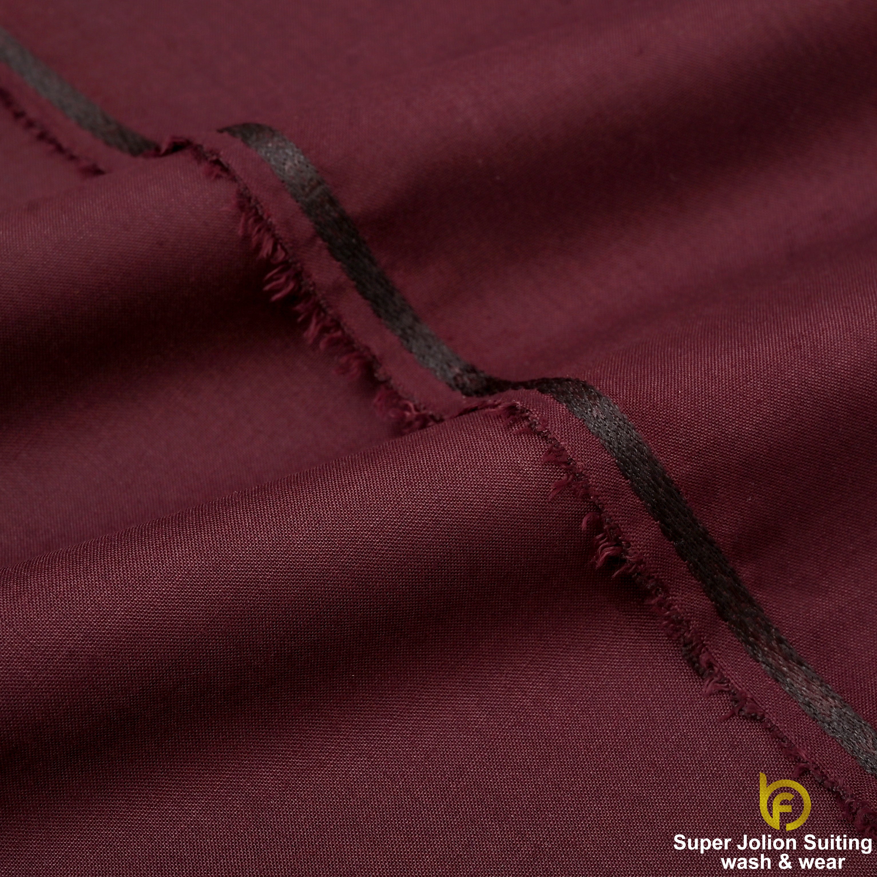 Super Jolion Wash & Wear Suiting Fabric – Maroon Burgundy