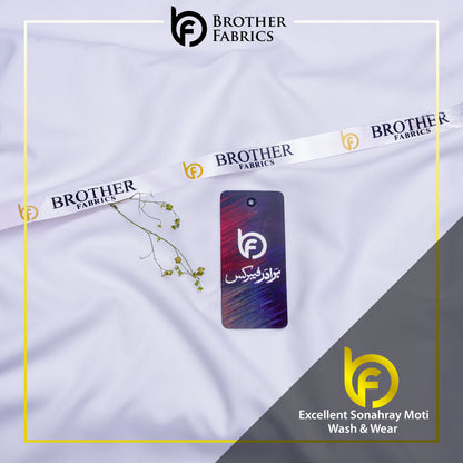 Brother Fabrics Excellent Sonahray Moti Wash & Wear – Pure Pearl White