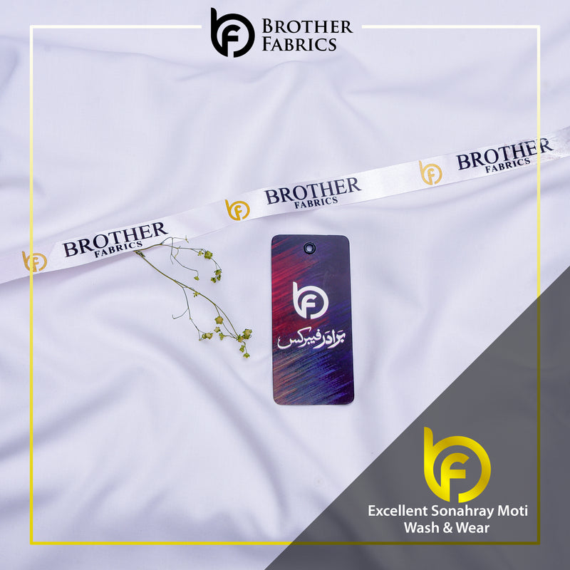 Brother Fabrics Excellent Sonahray Moti Wash & Wear – Pure Pearl White