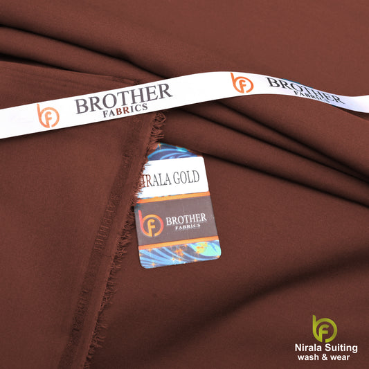 Brother Fabrics Nirala Gold – Chestnut Bronze | Premium Wash & Wear Fabric