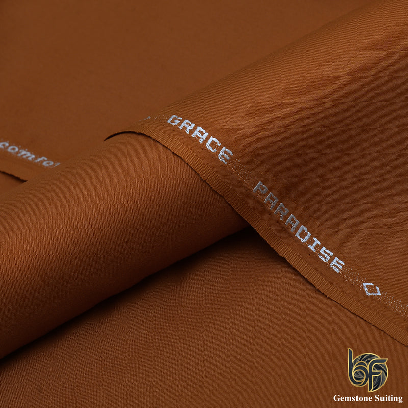 Feroza by Shaqaafah —Rich Chocolate Brown Premium Fabric-8