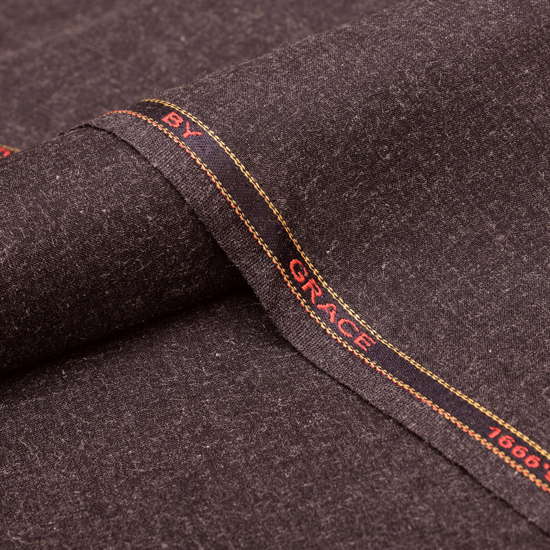 Grace Super Fine Wool Dark Espresso Brown Unstitched Men’s Suiting Fabric