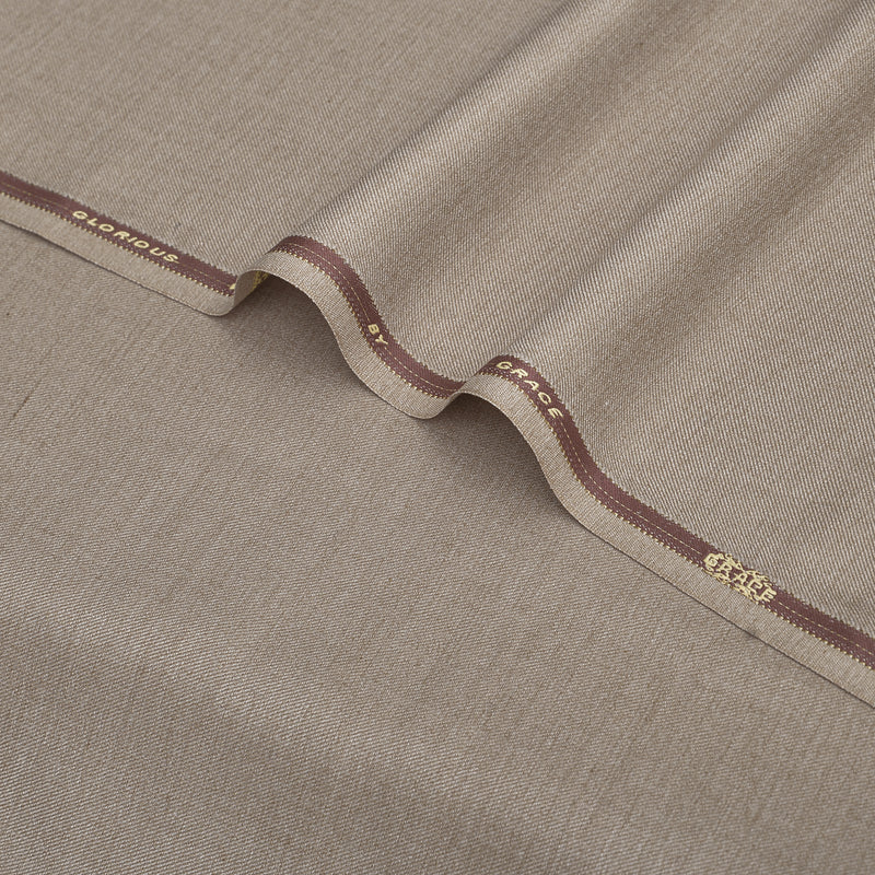 Glorious Wool Premium Warm Beige Unstitched Men’s Suiting Fabric