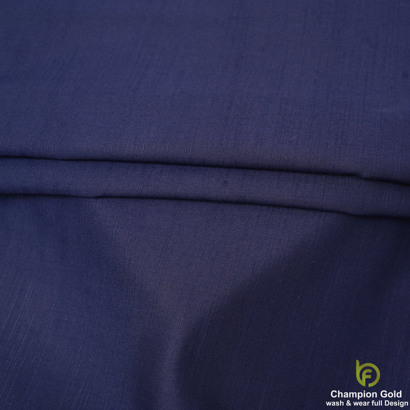 Champion Gold – Deep Sapphire Blue | Premium Wash & Wear Full Design Fabric