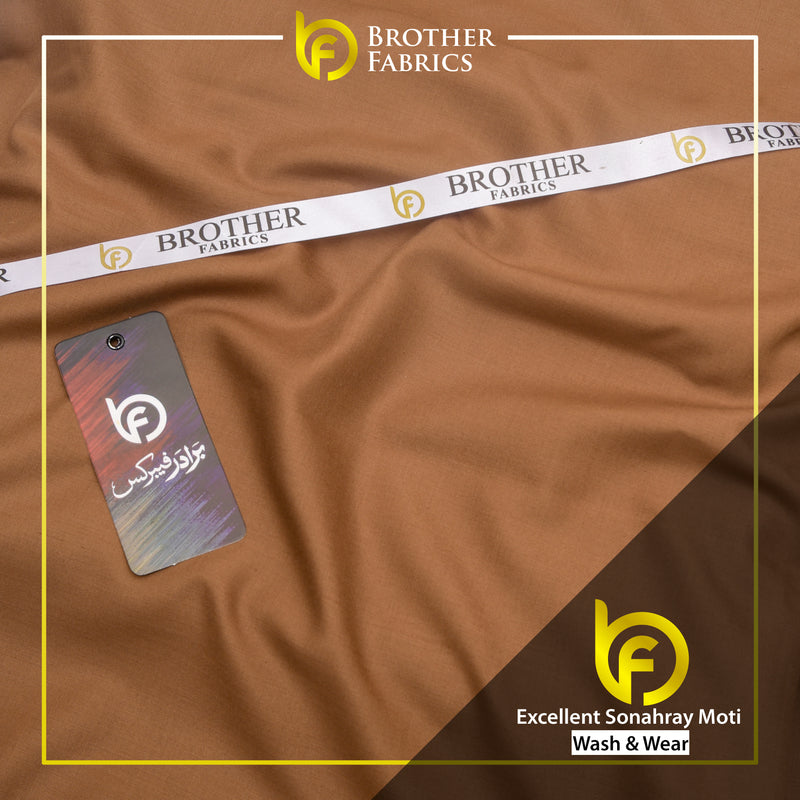 Brother Fabrics Excellent Sonahray Moti – Warm Camel Wash & Wear Fabric