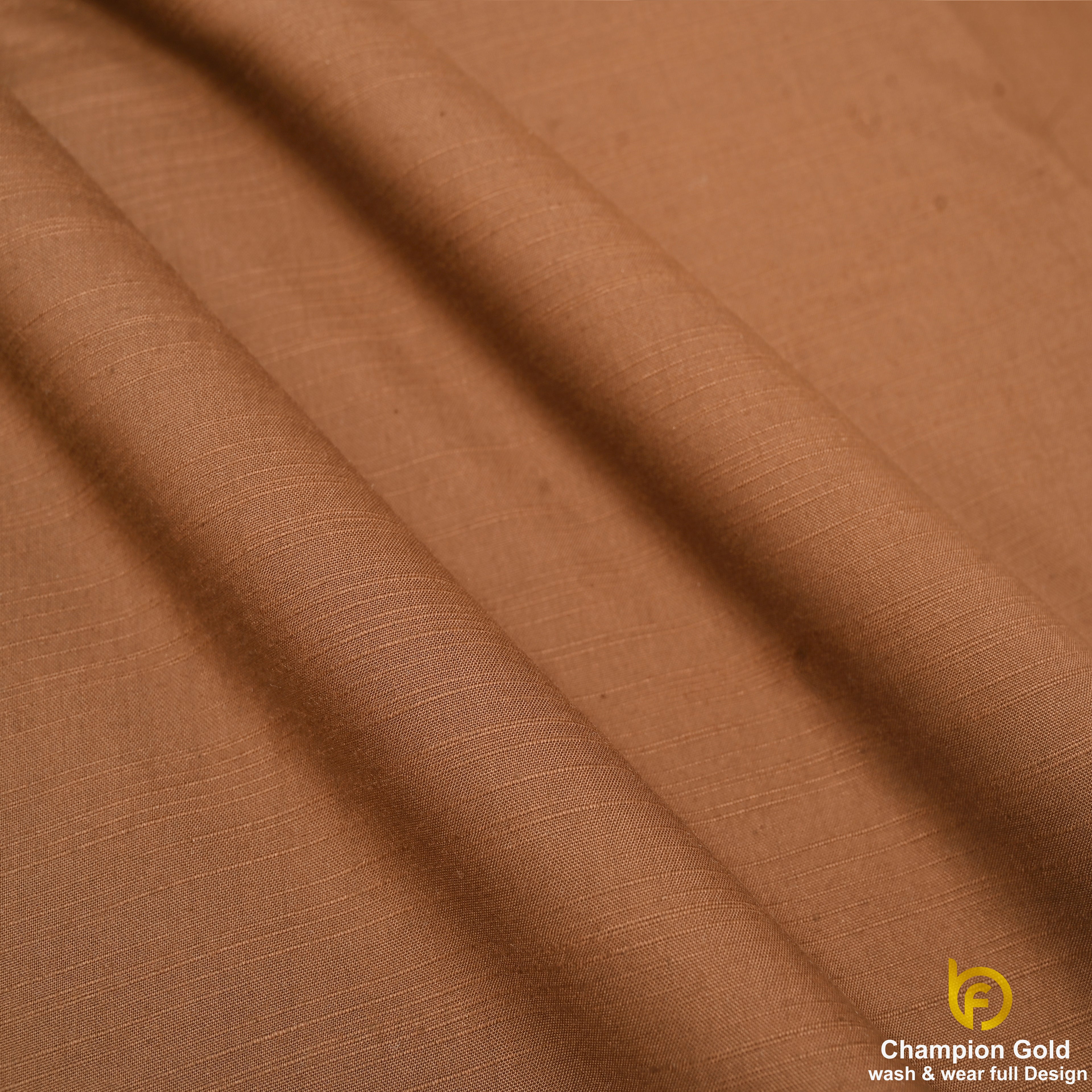 Champion Gold – Copper Brown | Premium Wash & Wear Full Design Fabric
