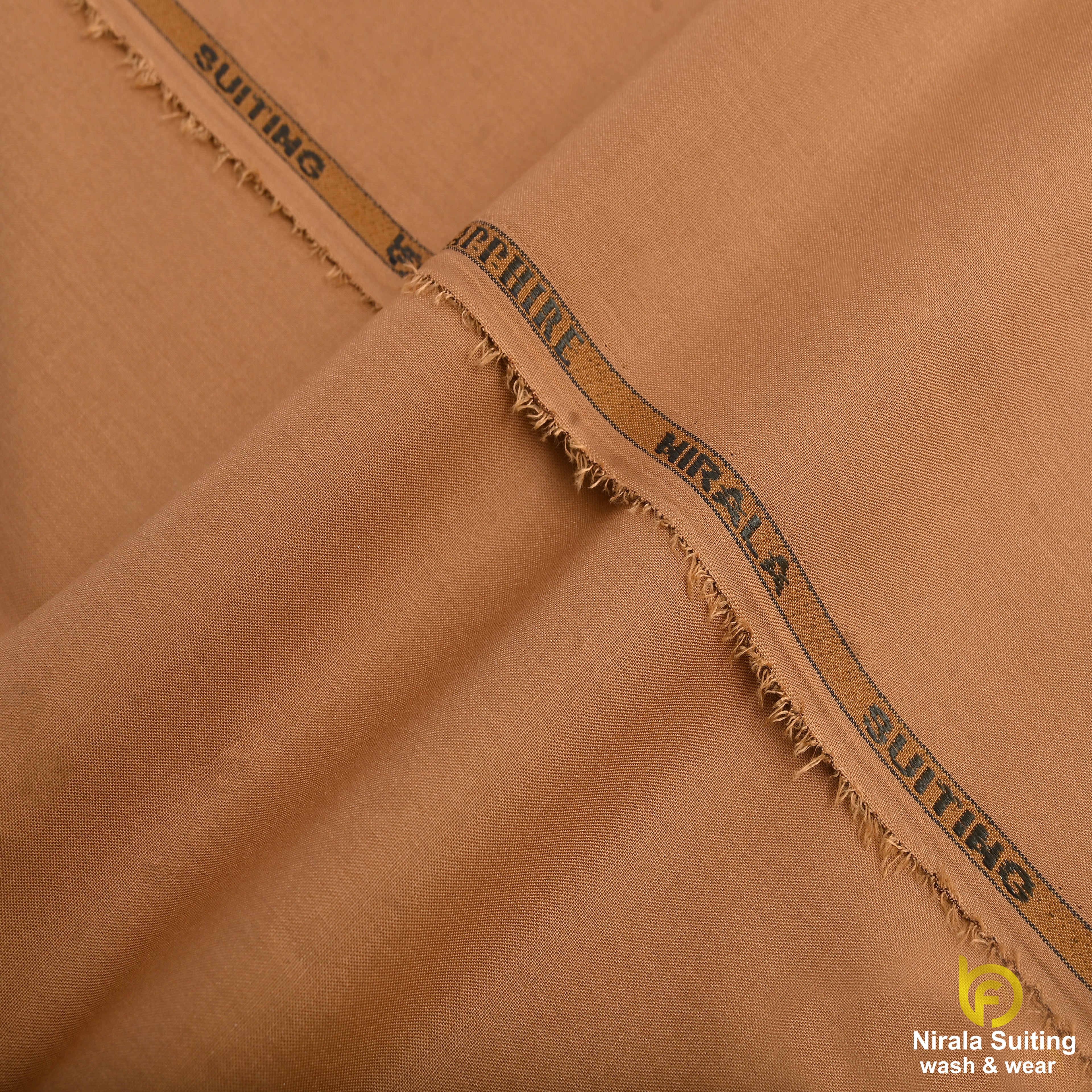 Brother Fabrics Nirala Suiting – Desert Camel | Premium Wash & Wear Fabric
