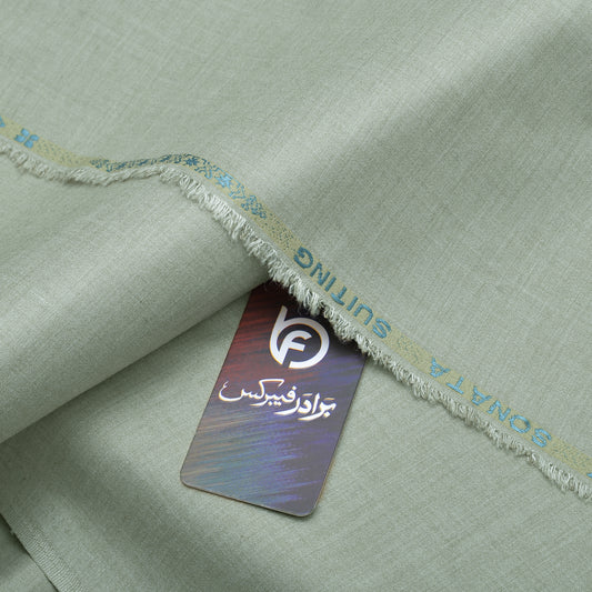 Sonata Premium Textured Sage Green Unstitched Men’s Suiting Fabric
