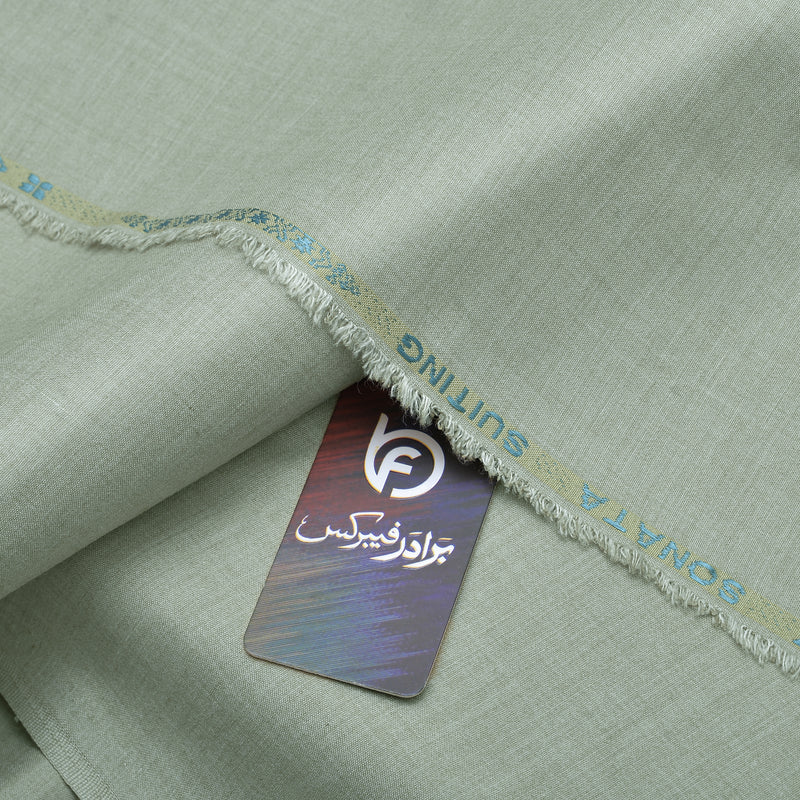 Sonata Premium Textured Sage Green Unstitched Men’s Suiting Fabric