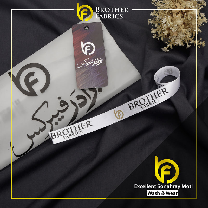 Brother Fabrics Excellent Sonahray Moti – Classic Black Wash & Wear Fabric