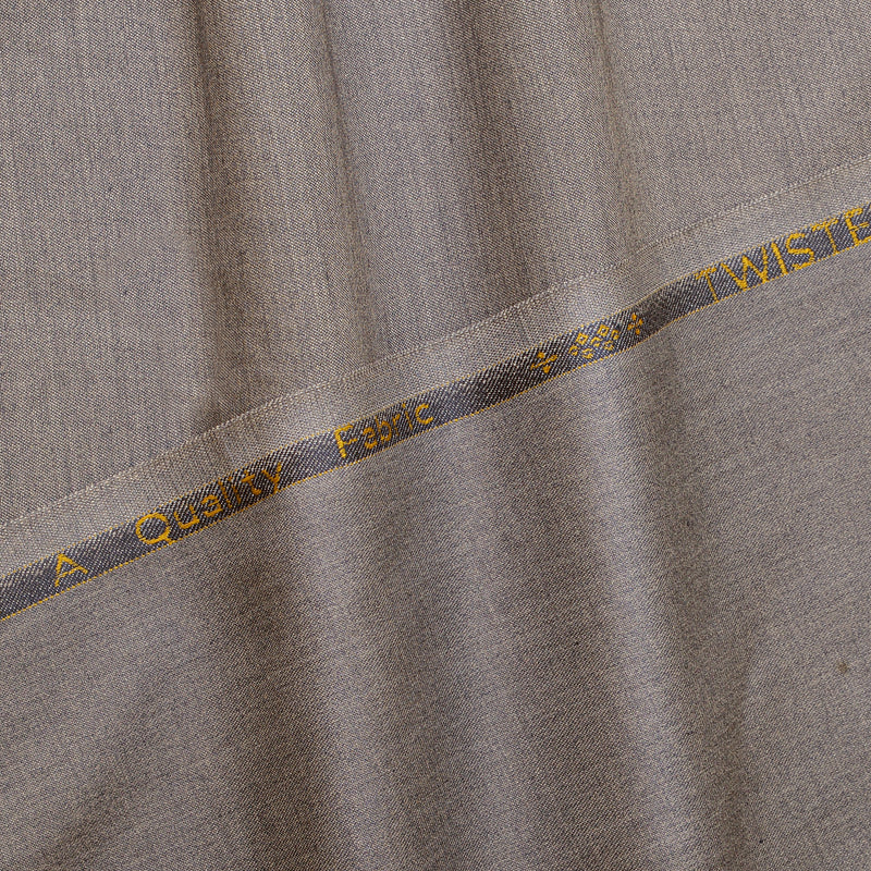 Twister Premium Warm Taupe Unstitched Men’s Suiting Fabric