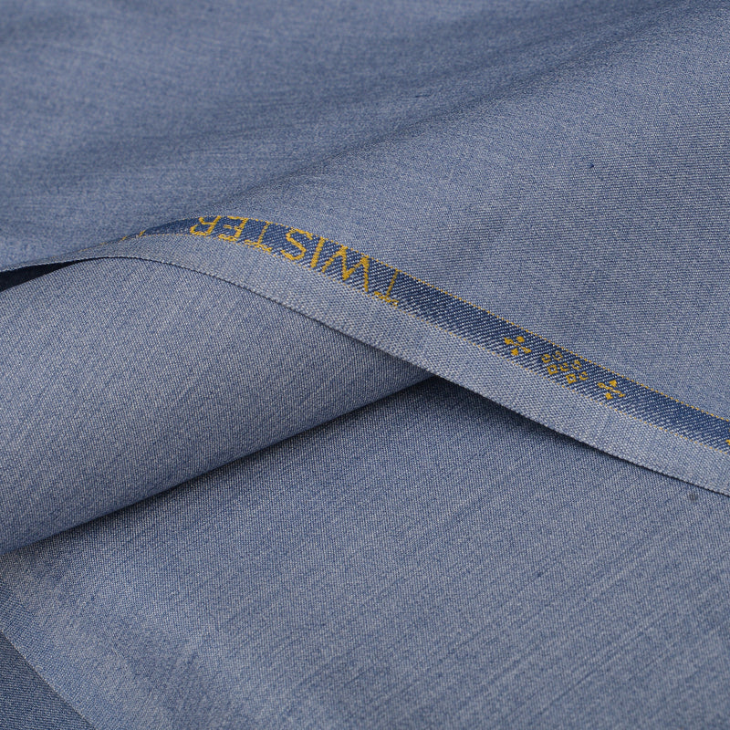 Brother Fabrics Premium Dusty Blue Unstitched Men’s Suiting Fabric