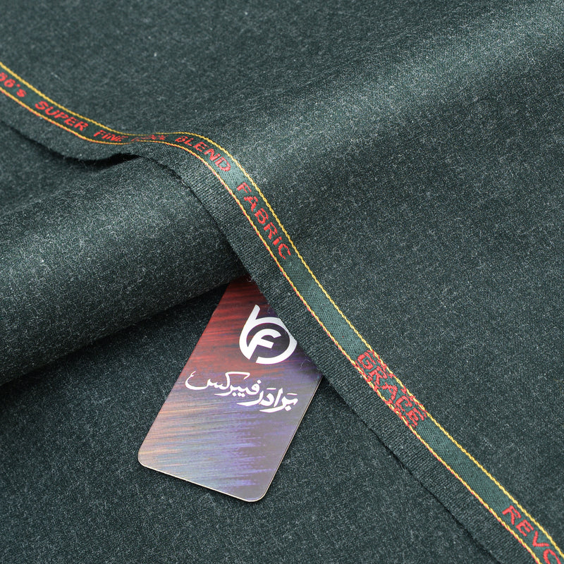 Grace Super Fine Wool Dark Teal Slate Unstitched Men’s Suiting Fabric