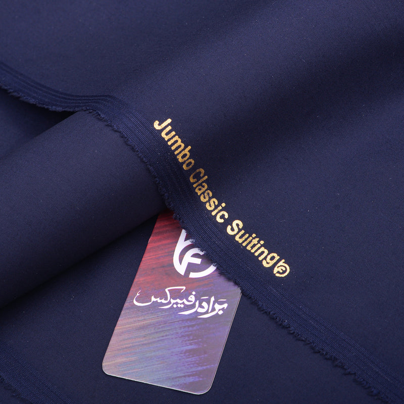 Premium Deep Navy Blue Unstitched Men’s Suiting Fabric
